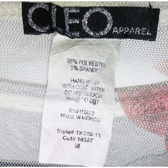 Cleo Apparel Sheer Off White Ruffle Top - Picture 3 of 3